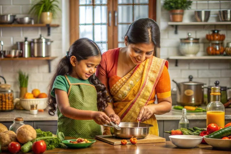 Mom's Kitchen, Two Continents: How Indian and Filipino Families Are Raising Kids Who Cook from the Heart